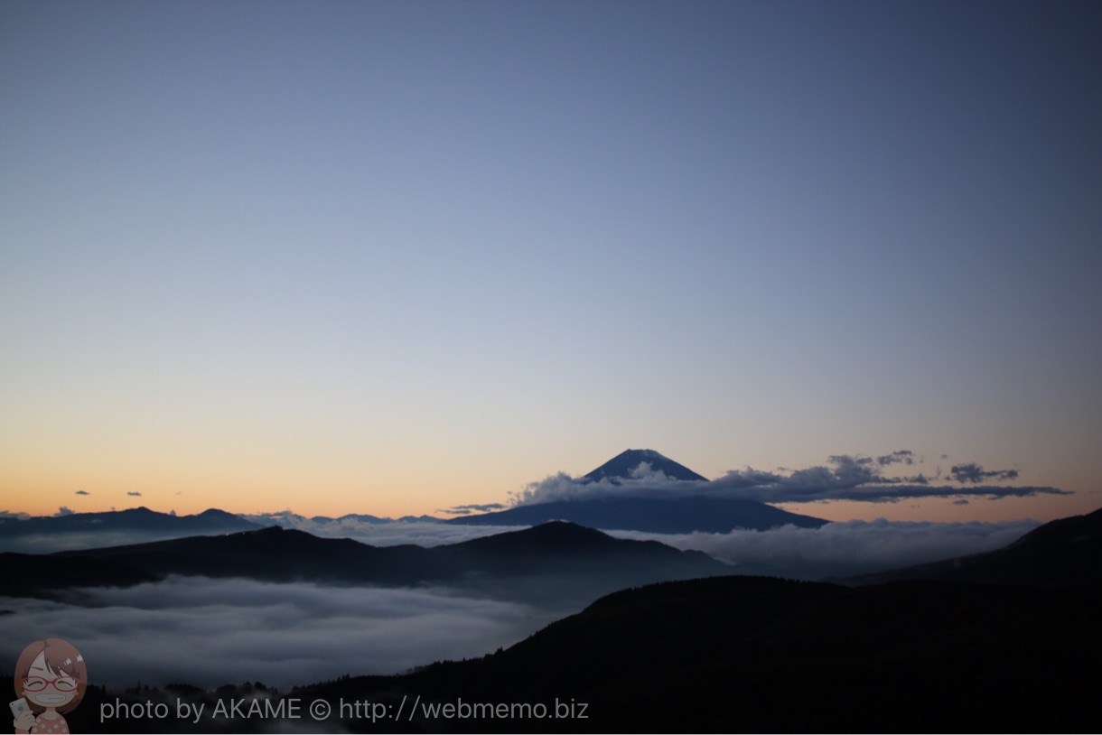 「EF-S2428STM」で撮影した雲海のような富士山